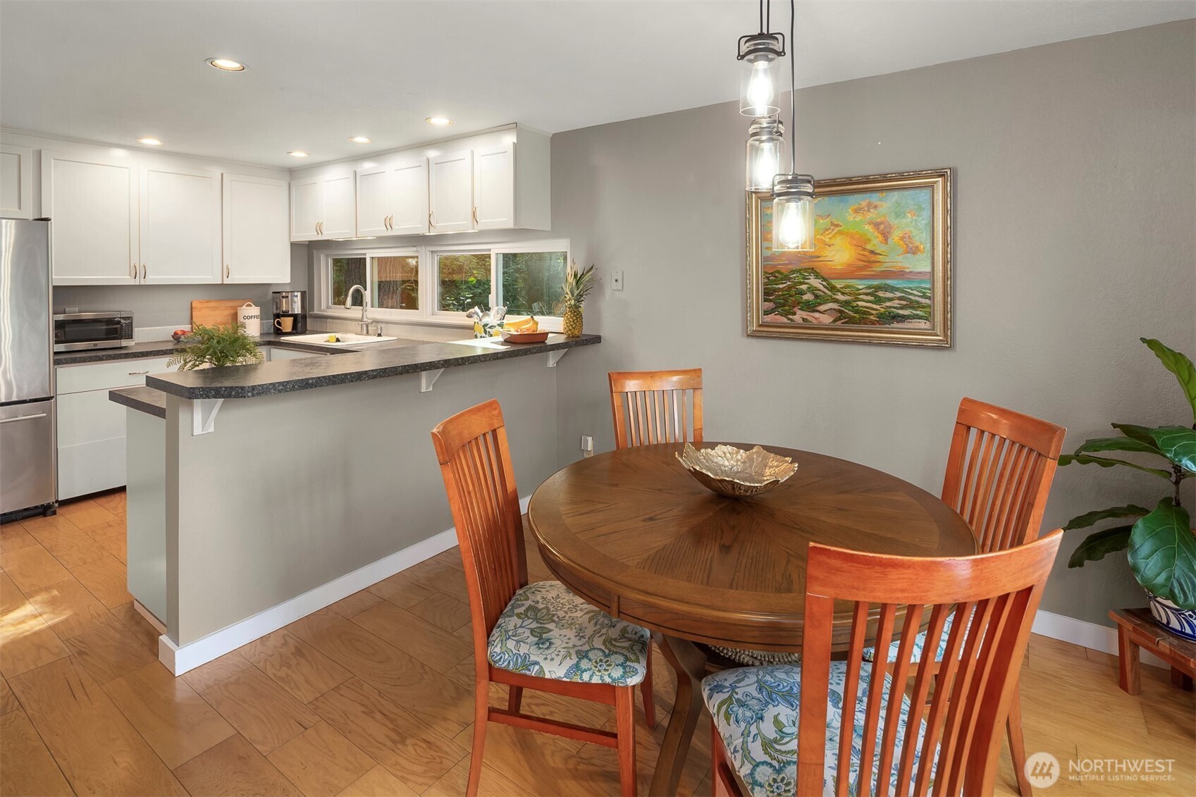 Dining room just off the kitchen for easy access