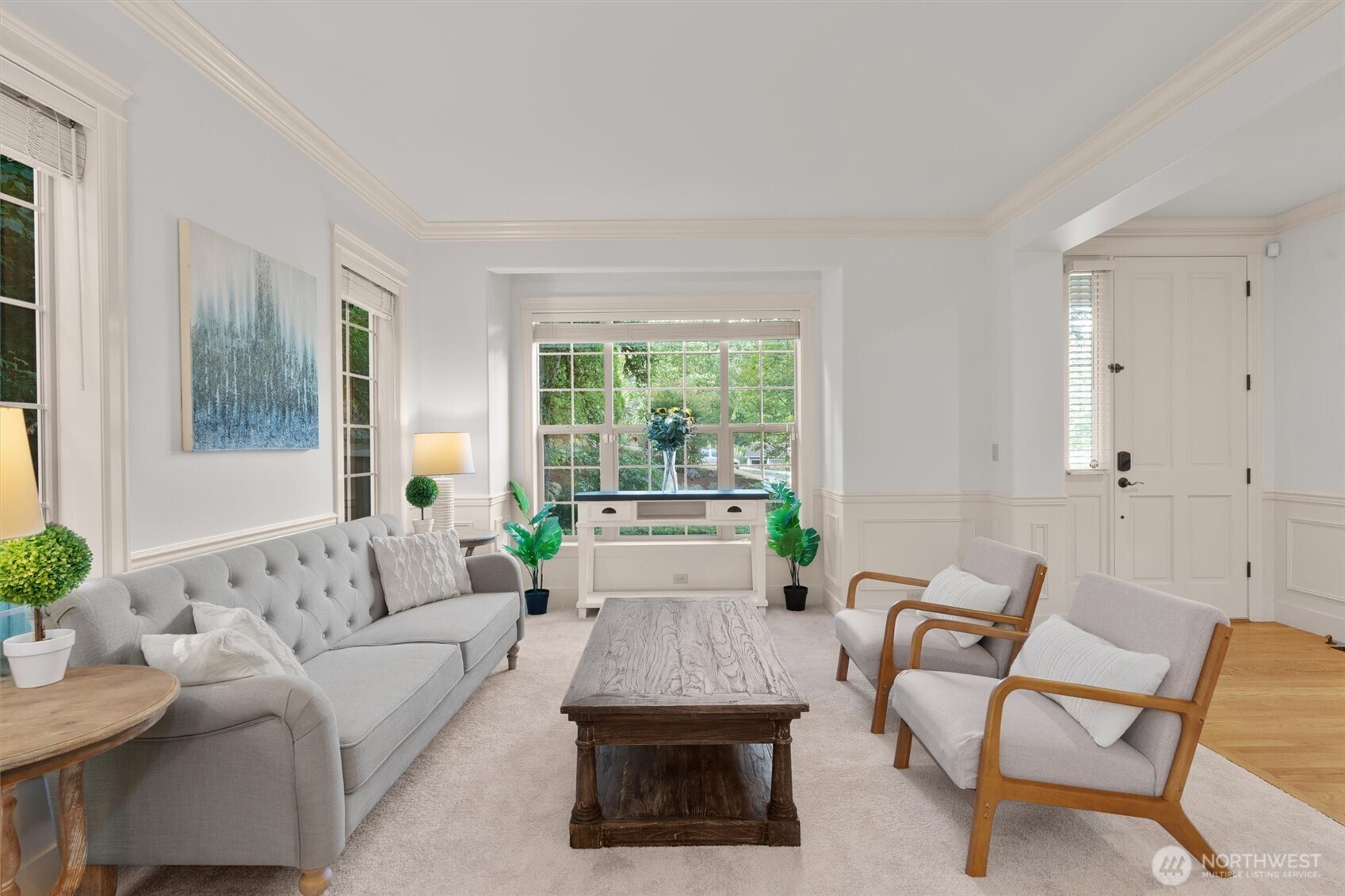 Light & bright formal living room.