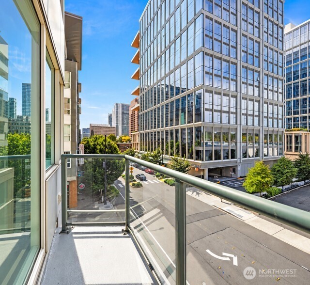 Step outside to a large west-facing deck. This is one of only two condos in Palazzo's SW edge to offer such a large corner deck!