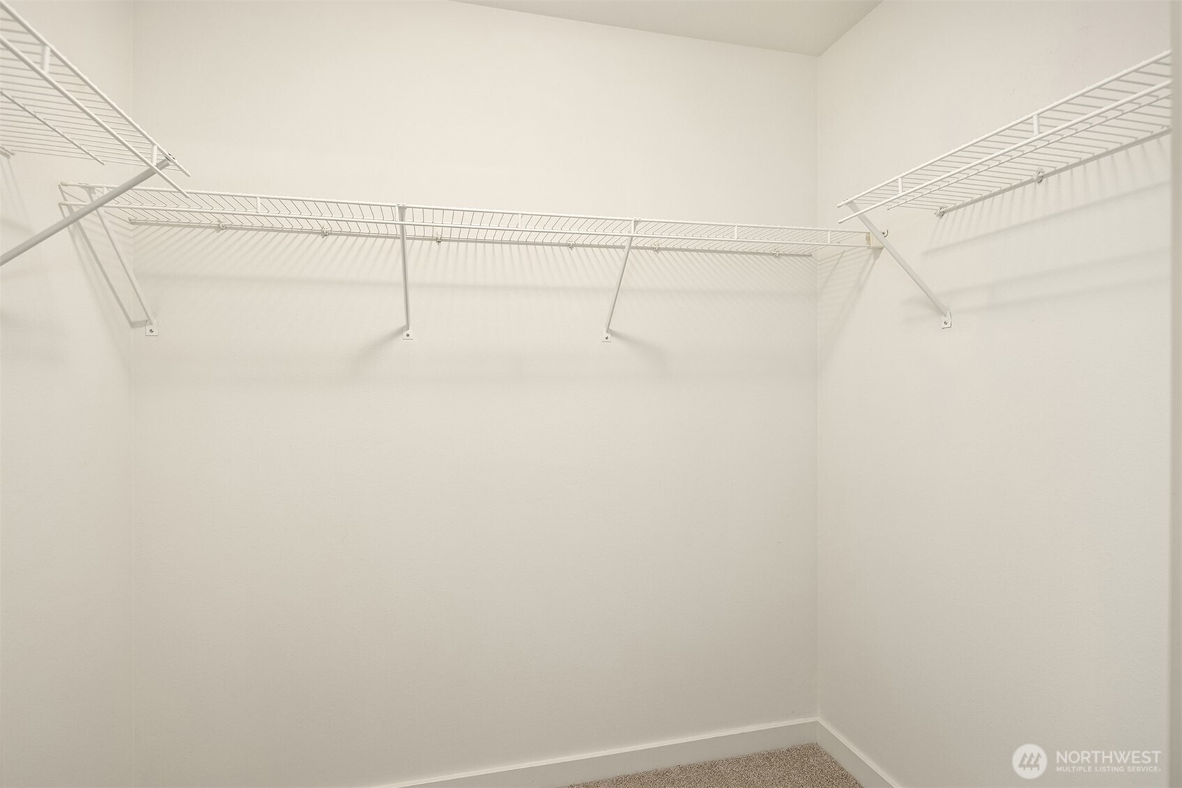 The primary bedroom's walk-in closet is huge!