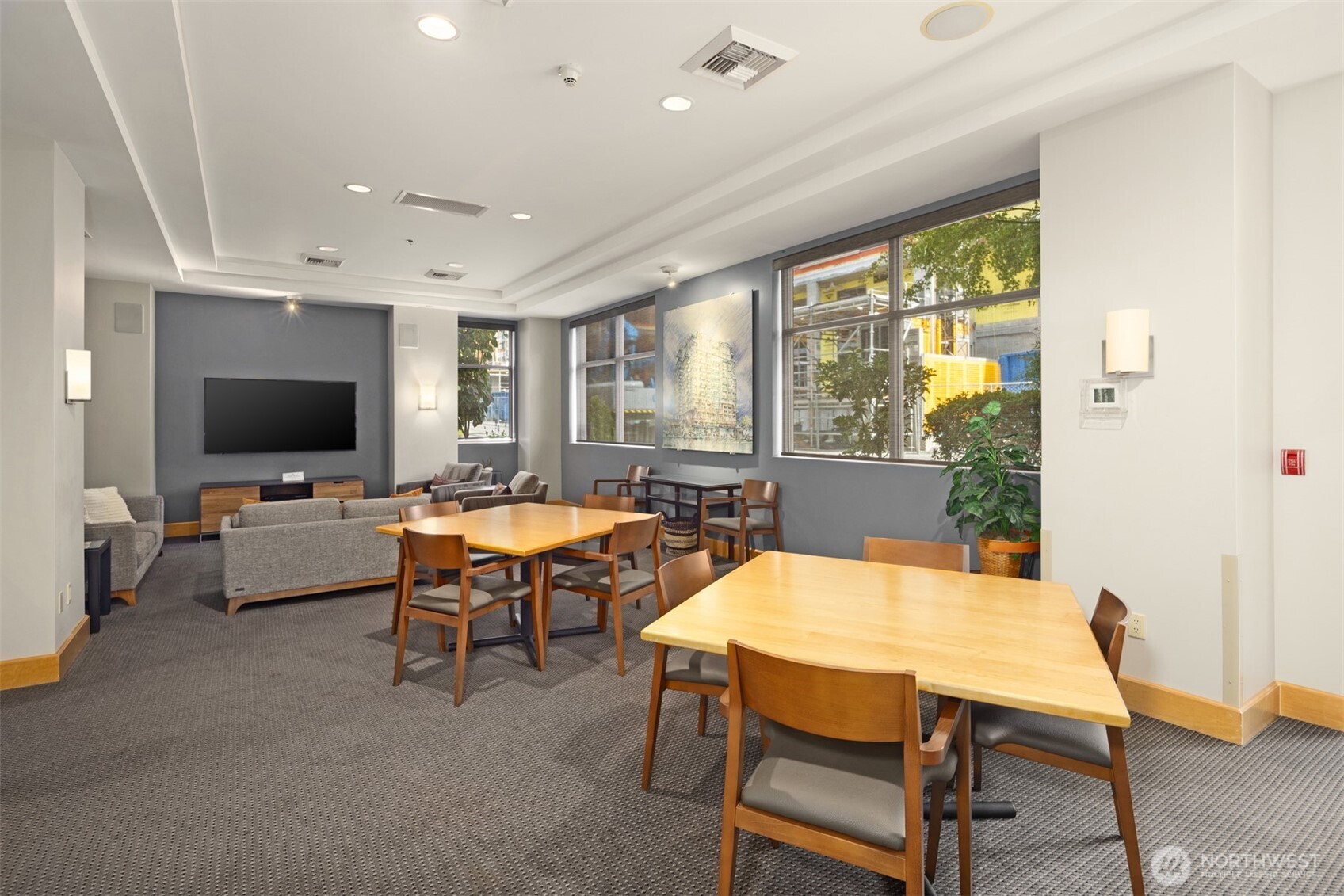 The building's community lounge room offers additional space.