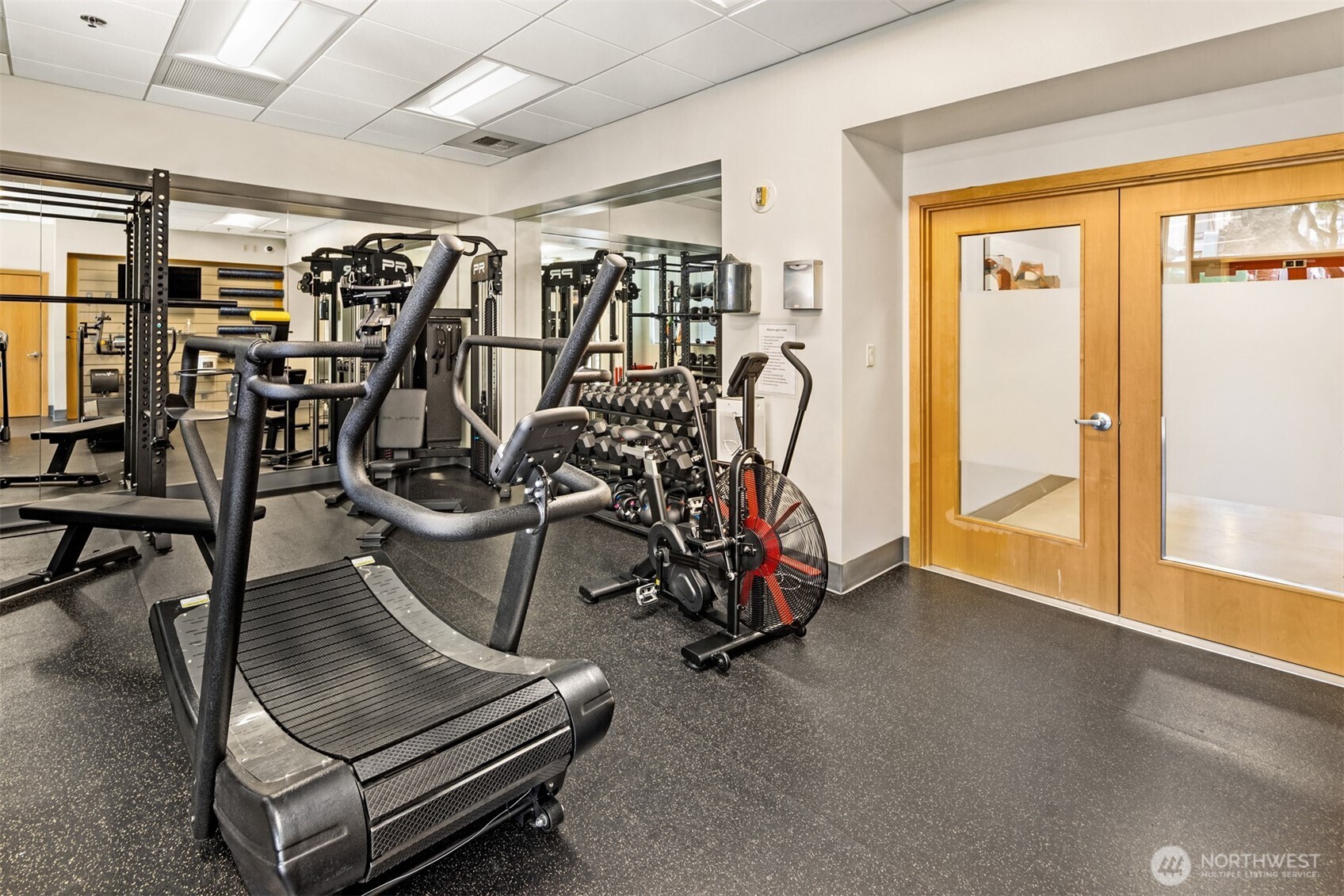 The community's gym is recently remodeled.