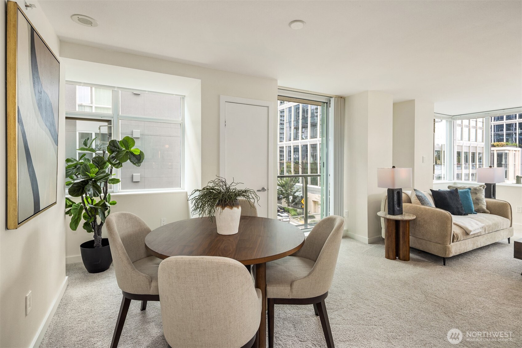 The dining room offers plenty of space for you and your guests.