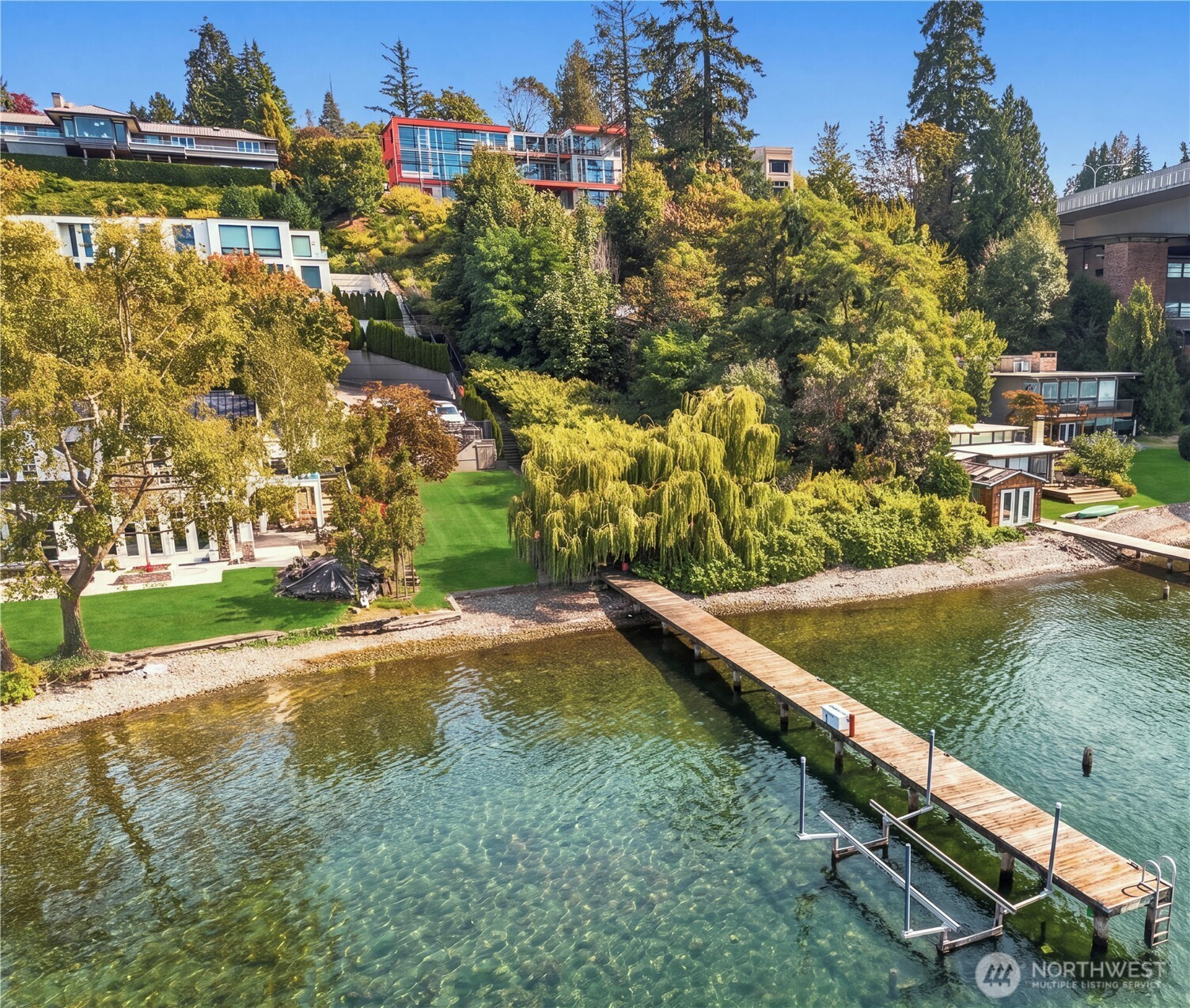 Shared no-bank waterfront access & shared dock access
