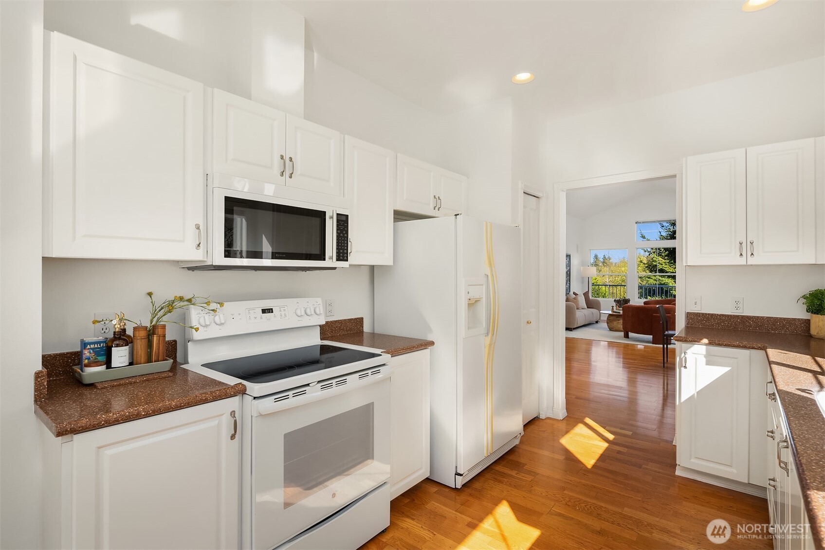Easy access to the adjacent dining area for effortless hosting.
