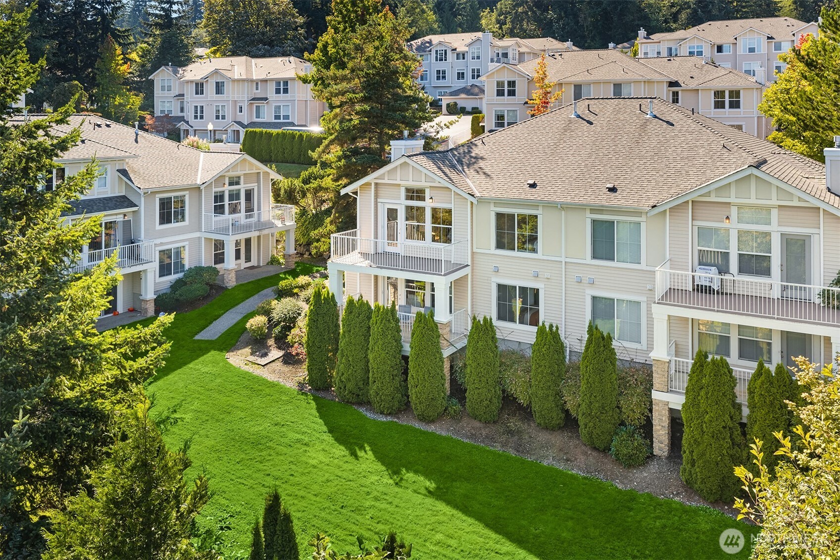 Large yard right behind the unit!