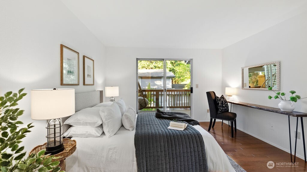 Enjoy a tranquil deck directly outside mail-floor bedroom