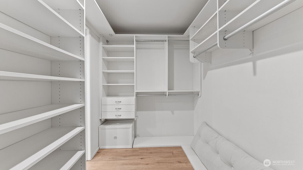 Large walk through closet.