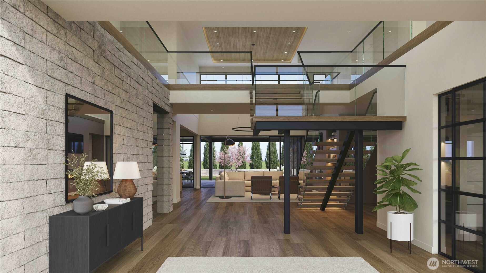 Grand Two-Story Entry (Conceptual Rendering)