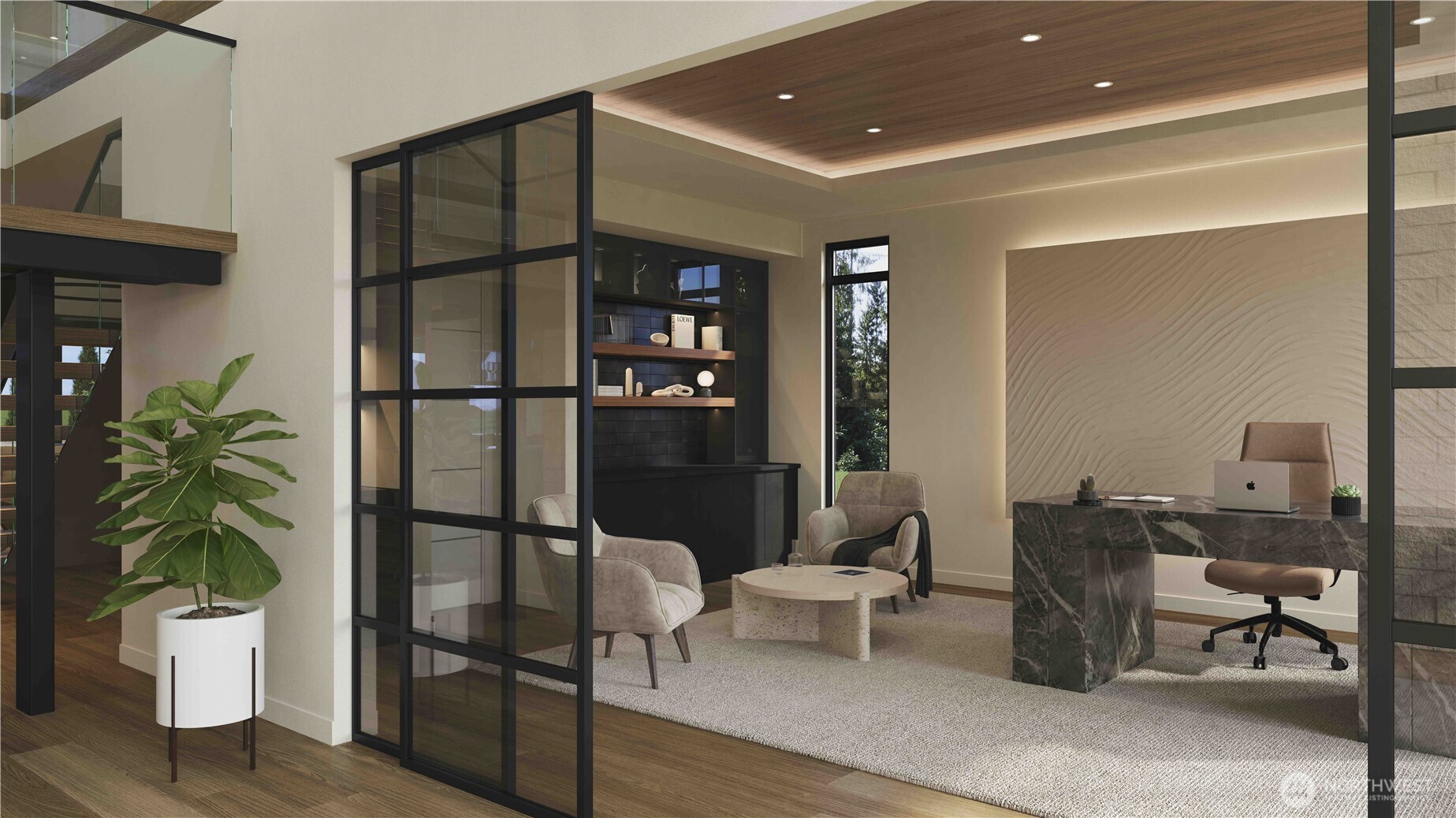 Private Main-Level Den (Conceptual Rendering)